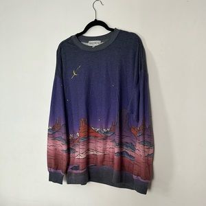 Wildfox oversized desert print jumper